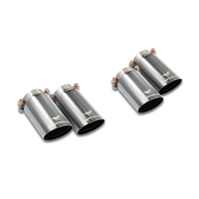 Sada koncovek výfuku "Gun Metal Grey", pravá ∅80 mm - levá ∅80 mm Supersprint 989646