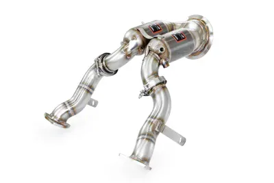 Downpipe s metalickým katalyzátorem, pravá-levá (pro vozy s levostranným i pravostranným řízením) Supersprint 861221