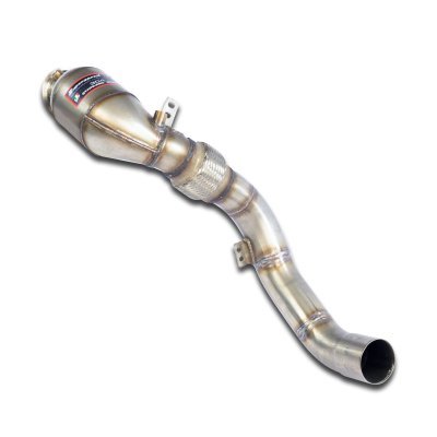 Turbo downpipe kit + metalický katalyzátor – pravý (pro použití s originálním cat-back výfukovým systémem) Supersprint 526921