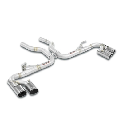 Rear pipe Right - Left OO100(Muffler delete) "Gun Metal Grey" Supersprint 245856