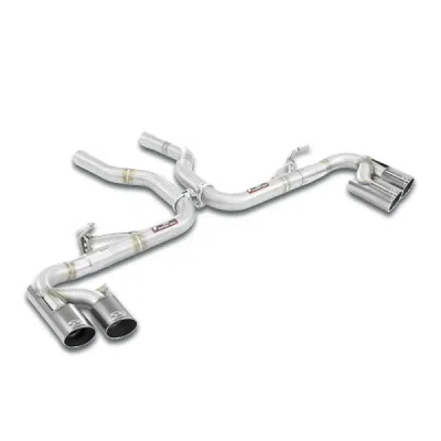 Rear pipe Right - Left OO100(Muffler delete) "Gun Metal Grey" Supersprint 245856