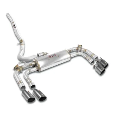 Rear exhaust with valve OO90 Right - OO90 Left "Gun Metal Grey" Supersprint 832836