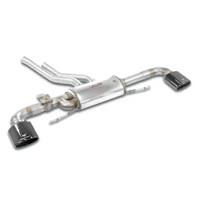 Rear exhaust right - left with valve, endpipes "GT Black" (170x105mm) Supersprint 779805