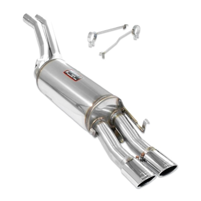 Mid-pipe kit + rear muffler 2 Ov. 90x70 Supersprint 173307