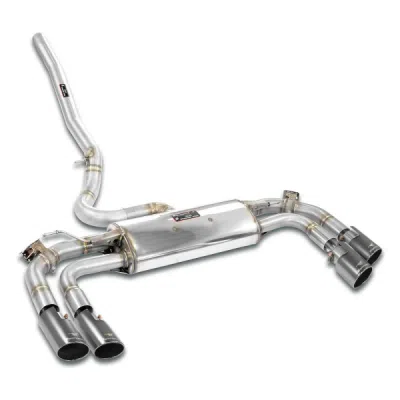 Rear exhaust with valve OO90 Right - OO90 Left "Gun Metal Grey" Supersprint 832846