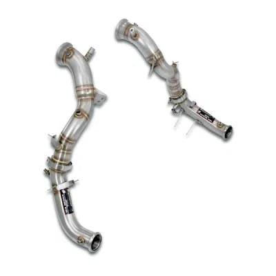 Downpipe kit Right + Left(Replaces catalytic converter + GPF)With bungs for the pressure sensor / EGT Supersprint 725911