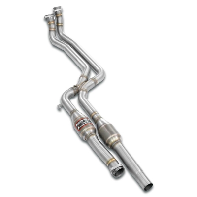 Front pipes kit with metallic catalytic converter right - left(for OEM manifold, Left Hand Drive Only) Supersprint 172832