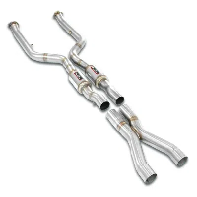 Front exhaust Right - Left + "X-Pipe"Deletes tertiary catalytics and OPF Supersprint 529202