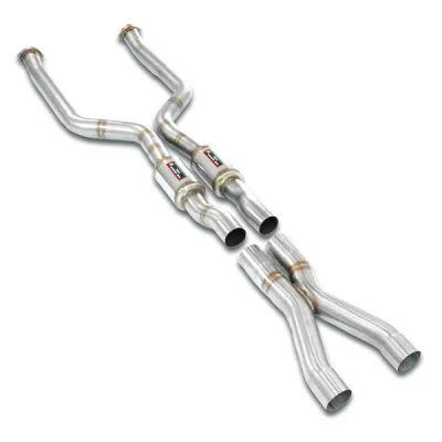 Front exhaust Right - Left + "X-Pipe"Deletes tertiary catalytics Supersprint 529242