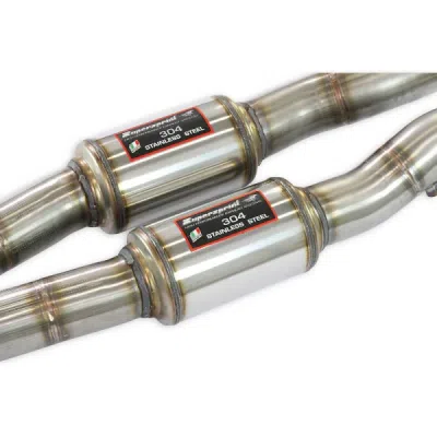Front exhaust Right - Left + "X-Pipe"Deletes tertiary catalytics and OPF Supersprint 529202