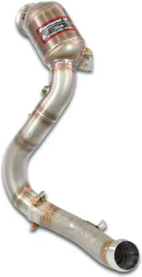 Levý downpipe s metalickým pre-katem (nahrazuje druhý katalyzátor) – pro vozy s pravostranným i levostranným řízením Supersprint 723141