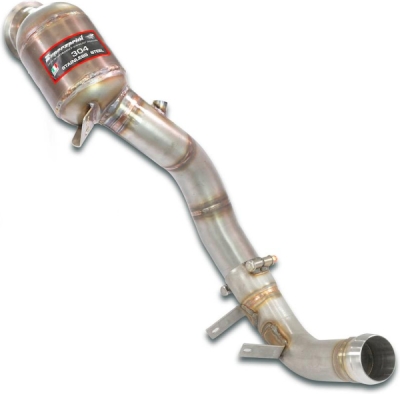 Downpipe pravý + kovový pre-katalyzátor – odstraňuje druhý katalyzátor (pro vozy s pravostranným i levostranným řízením) Supersprint 723121