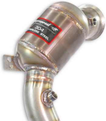 Downpipe pravý + kovový pre-katalyzátor – odstraňuje druhý katalyzátor (pro vozy s pravostranným i levostranným řízením) Supersprint 723121