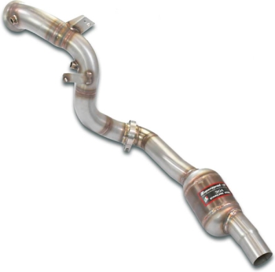 Downpipe pravý + kovový katalyzátor (nahrazuje pre-kat) pro vozy s pravostranným i levostranným řízením Supersprint 722361