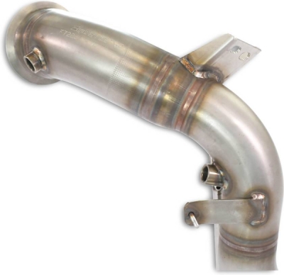 Downpipe pravý + kovový katalyzátor (nahrazuje pre-kat) pro vozy s pravostranným i levostranným řízením Supersprint 722361
