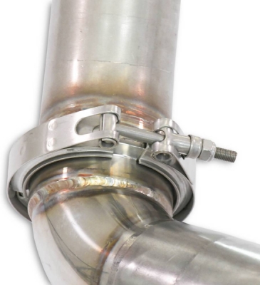 Downpipe levý s metalickým katalyzátorem (nahrazuje pre-kat) pro vozy s pravostranným i levostranným řízením Supersprint 722381
