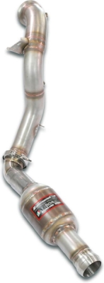 Downpipe levý s metalickým katalyzátorem (nahrazuje pre-kat) pro vozy s pravostranným i levostranným řízením Supersprint 722381