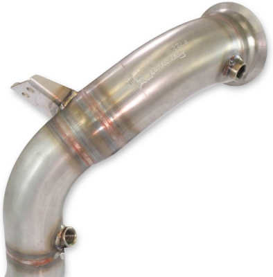 Downpipe levý s metalickým katalyzátorem (nahrazuje pre-kat) pro vozy s pravostranným i levostranným řízením Supersprint 722381
