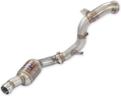 Downpipe levý s metalickým katalyzátorem (nahrazuje pre-kat) pro vozy s pravostranným i levostranným řízením Supersprint 722381