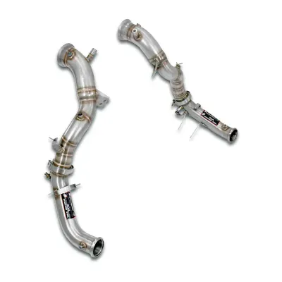 Downpipe kit pravý + levý (nahrazuje katalyzátor + OPF) s přírubami pro senzory Supersprint 725311