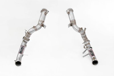 Downpipe kit pravý + levý (nahrazuje katalyzátor + OPF) s přírubami pro senzory Supersprint 725311