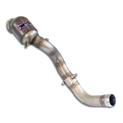 Downpipe pravý + kovový pre-katalyzátor – odstraňuje druhý katalyzátor (pro vozy s pravostranným i levostranným řízením) Supersprint 725121