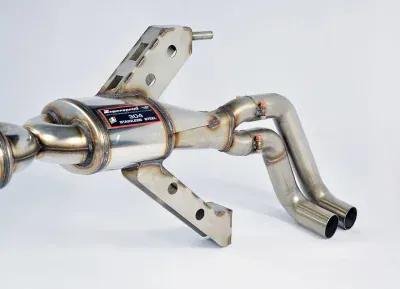Zadní díl výfuku, typ "Racing" pravá - levá 4 výstupy - nahrazuje hlavní katalyzátor - lze nainstalovat na originální koncovky – 19,0 Kg Supersprint 776034