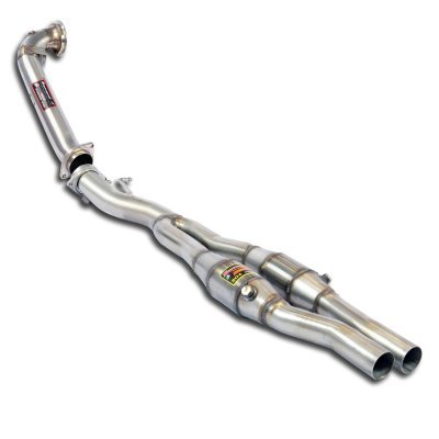 Downpipe s metalickým katalyzátorem pravý - levý 100CPSI (odstraňuje pre-kat) Supersprint 769421