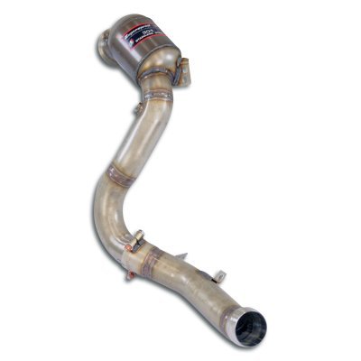 Levý downpipe s metalickým pre-katem (nahrazuje druhý katalyzátor) – pro vozy s pravostranným i levostranným řízením Supersprint 723141