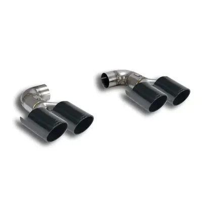 Sada koncovek výfuku, pravá ∅90 mm – levá ∅90 mm "Gun Metal Grey" Supersprint 522236