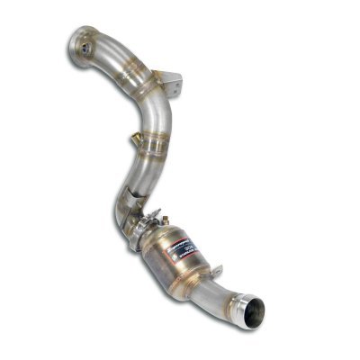 Downpipe levý s metalickým katalyzátorem (nahrazuje první katalyzátor + OPF) Supersprint 725081
