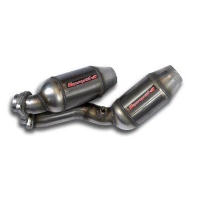 Metallic catalytic converter HJS, 100CPSI kit for OEM headers(Weld on connection) Supersprint 044021