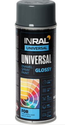 07 INRAL UNIVERSAL, pilki RAL7024, dažai aerozol., 400 ml