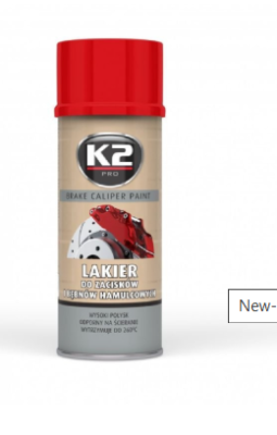 Stabžių apkabų raudoni dažai CALIPER K2, 400ml.