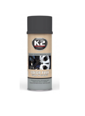 Gumuoti dažai juodi matiniai COLOR FLEX K2, 400ml.