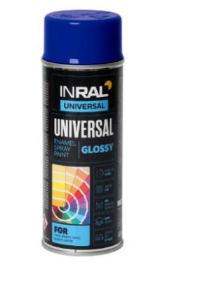 Dažai aerozol. mėlyni RAL5002, 32 INRAL UNIVERSAL, 400ml.