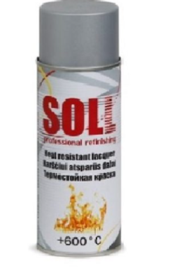 SOLL Karščiui atsparūs dažai, sidabriniai + 600°C, 400ml.