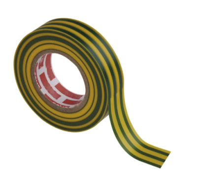 Juosta izoliacinė geltona-žalia PVC, 19mm x 10m