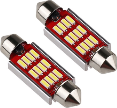 LEMPUTĖS C5W T11 LED 12SMD 31MM CANBUS 12-24V (2VNT)