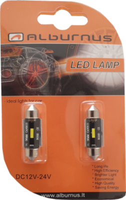 LEMPUTĖS C5W T11 LED 1SMD 31MM CANBUS 12-24V (2VNT)