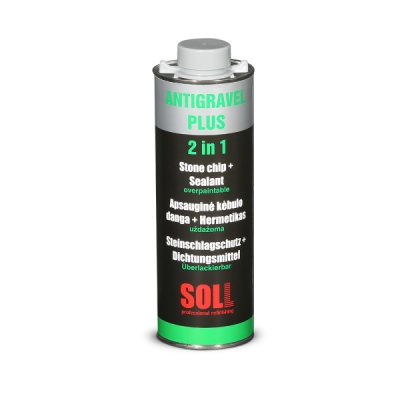 SOLL ANTIGRAVEL PLUS 2 in 1 - uždažoma kėbulo danga ir siūlių hermetikas viename,pilka 1ltr