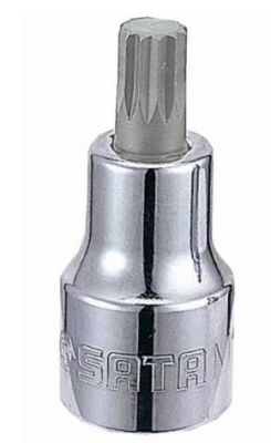 Galvutė su antgaliu 1/2'' 100L, M-6, spline