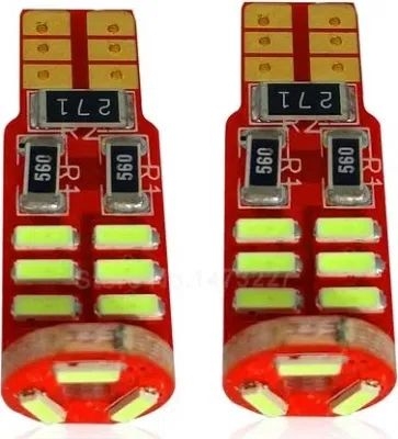 LEMPUTĖS W5W T10 LED 15SMD CANBUS 12V (2VNT)