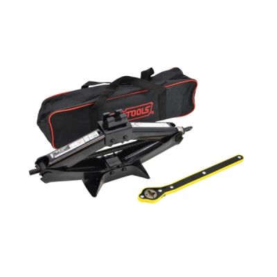 Žirklinis domkratas AWTools AW19805; 2000 kg; su terkšle ir krepšiu