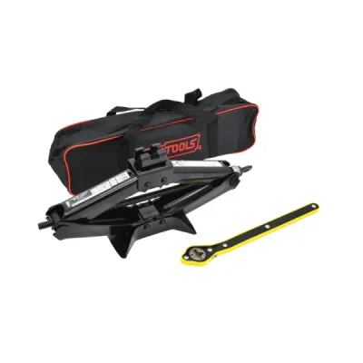 Žirklinis domkratas AWTools AW19805; 2000 kg; su terkšle ir krepšiu