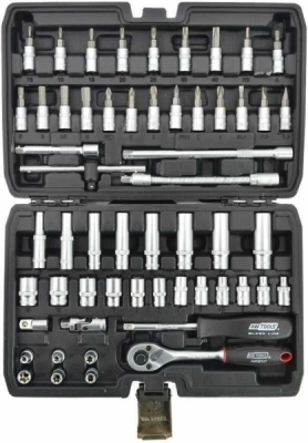 Įrankių komplektas AWTools AW39056BL; 1/4"; 56 dalių