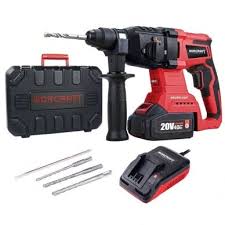 Akumuliatorinis perforatorius WORCRAFT CRH-S20LiBAM, 20V / 3.0 J (su priedais ir lagaminu)