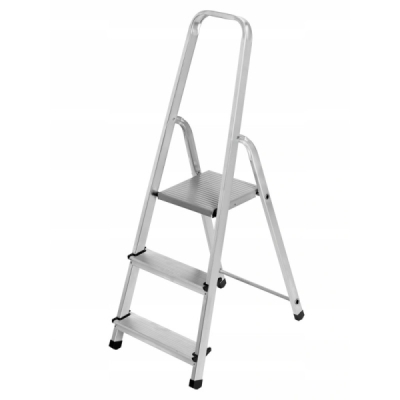 Aliumininės buitinės kopėčios su platforma AWTOOLS AW23013, 3 pakopų (iki 125 kg)
