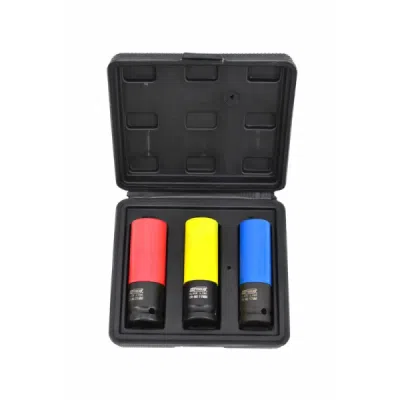 Smūginių galvučių rinkinys aliuminio ratlankiams AWTOOLS Black Line, 17-19-21 mm, 3 vnt. (AW38651BL)