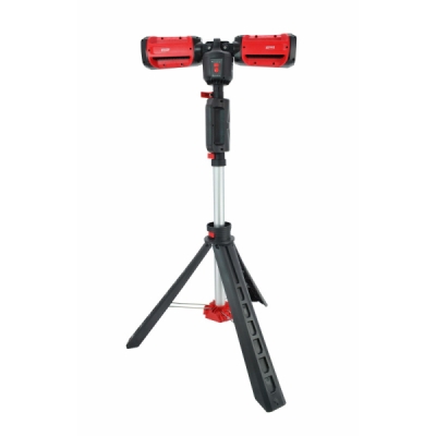 Akumuliatorinis statybinis šviestuvas su stovu AWTools Black Line AW17650BL, 14,8 V, 6000 lm